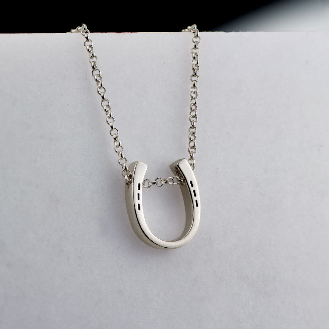 Urban Equestrian  Classique - Equestrian Horseshoe Necklace in Silver