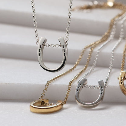 Urban Equestrian  Classique - Equestrian Horseshoe Necklace in Silver