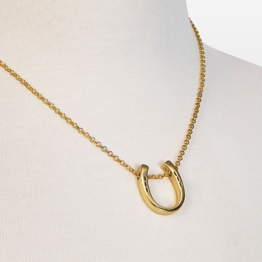 Urban Equestrian  Classique - Equestrian Horseshoe Necklace in Gold