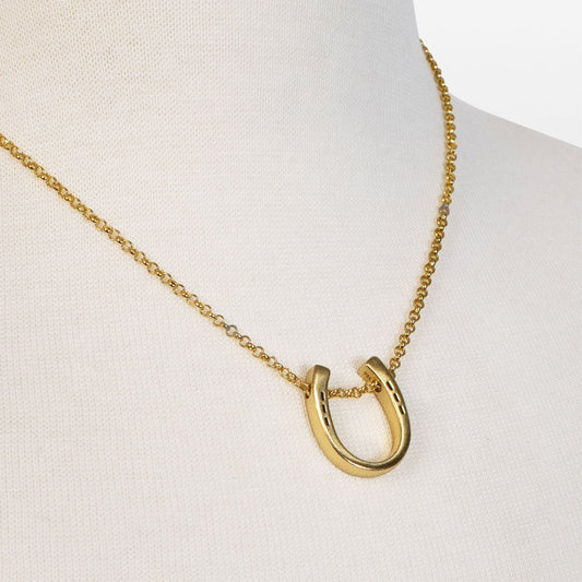 Urban Equestrian  Classique - Equestrian Horseshoe Necklace in Gold