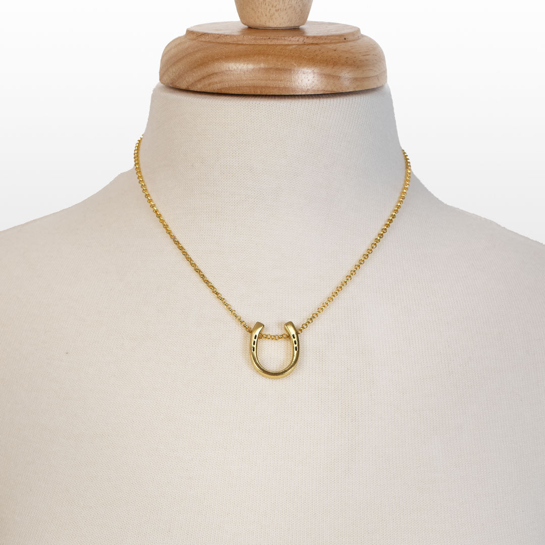 Urban Equestrian  Classique - Equestrian Horseshoe Necklace in Gold