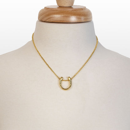 Urban Equestrian  Classique - Equestrian Horseshoe Necklace in Gold