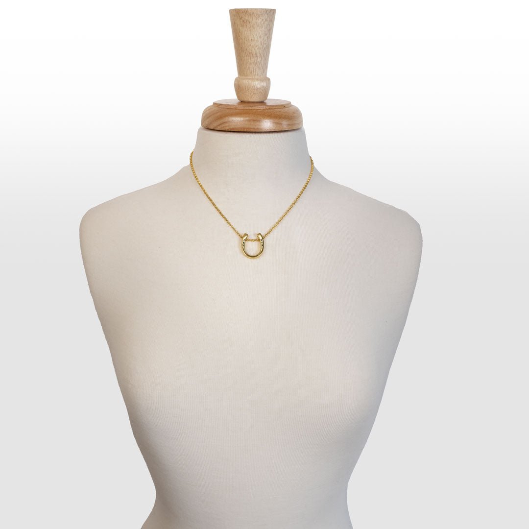 Urban Equestrian  Classique - Equestrian Horseshoe Necklace in Gold