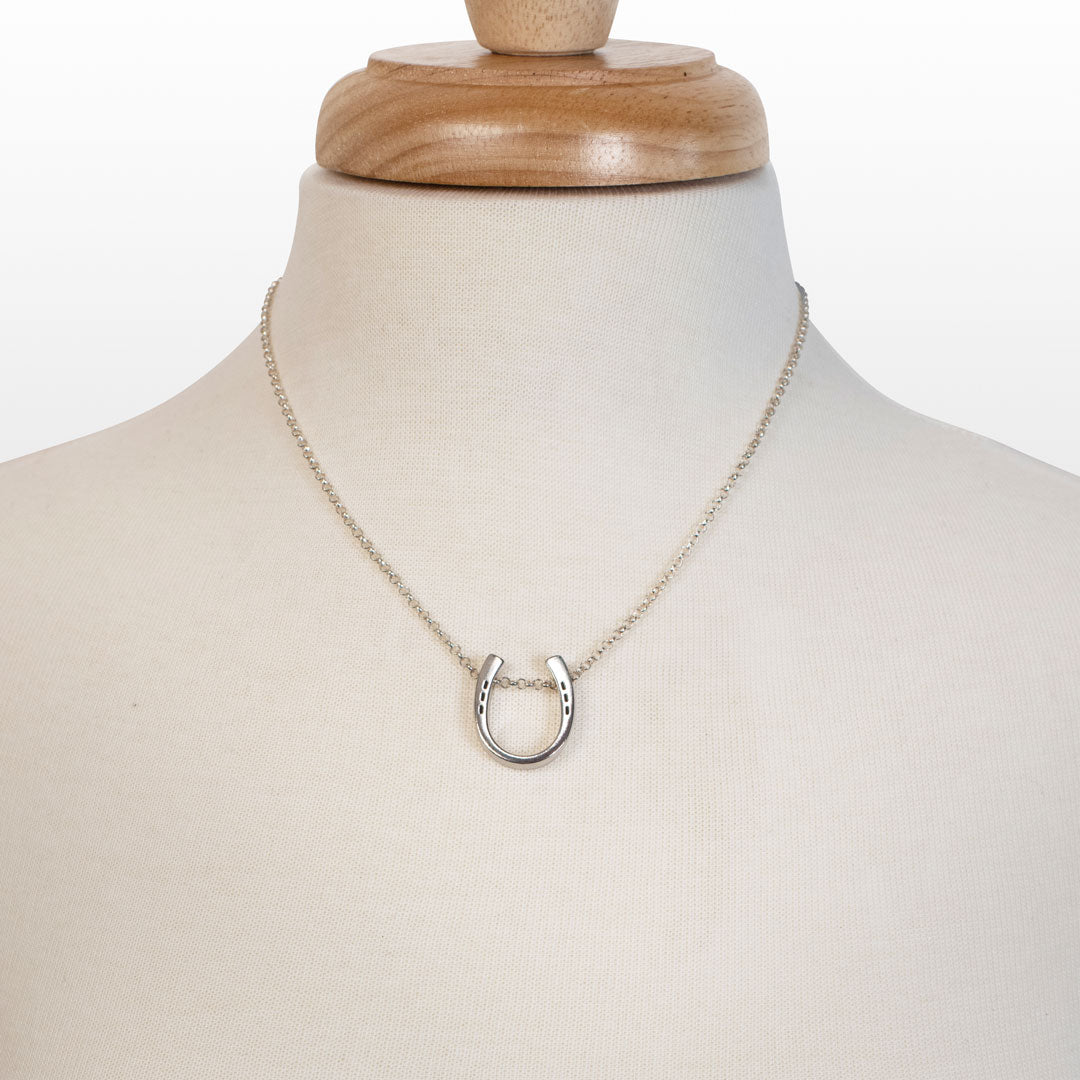 Urban Equestrian  Classique - Equestrian Horseshoe Necklace in Silver