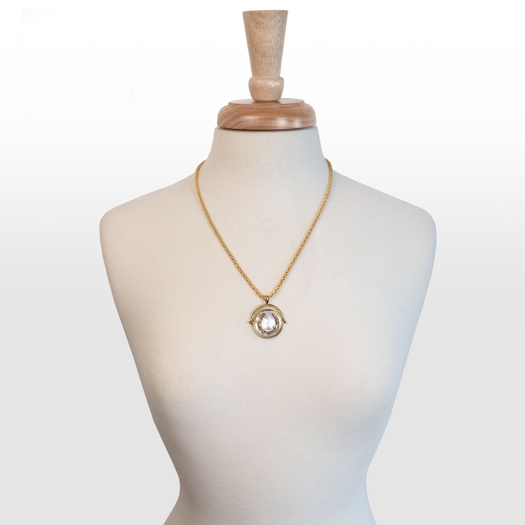 Urban Equestrian  Cody - Two Tone Crown Coin Horseshoe Necklace