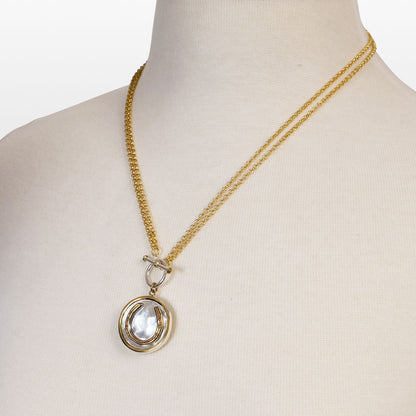 Urban Equestrian  Cody - Double Sided T-Bar Horseshoe Charm Necklace