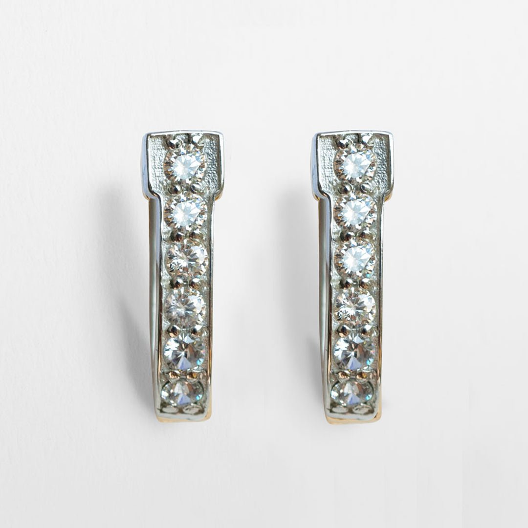 Urban Equestrian  Colton - Diamond Cut Horseshoe Coin Earring in Silver