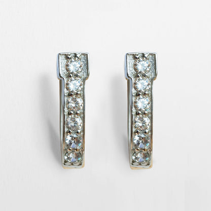 Urban Equestrian  Colton - Diamond Cut Horseshoe Coin Earring in Silver