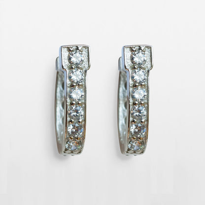 Urban Equestrian  Colton - Diamond Cut Horseshoe Coin Earring in Silver