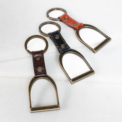 Urban Equestrian  Conroy - Horse Stirrup Keychain in Cognac