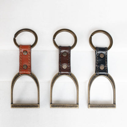 Urban Equestrian  Conroy - Horse Stirrup Keychain in Cognac