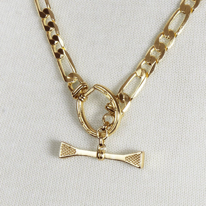 Urban Equestrian  Cortina - Cuban Chain Horseshoe Bracelet in Gold