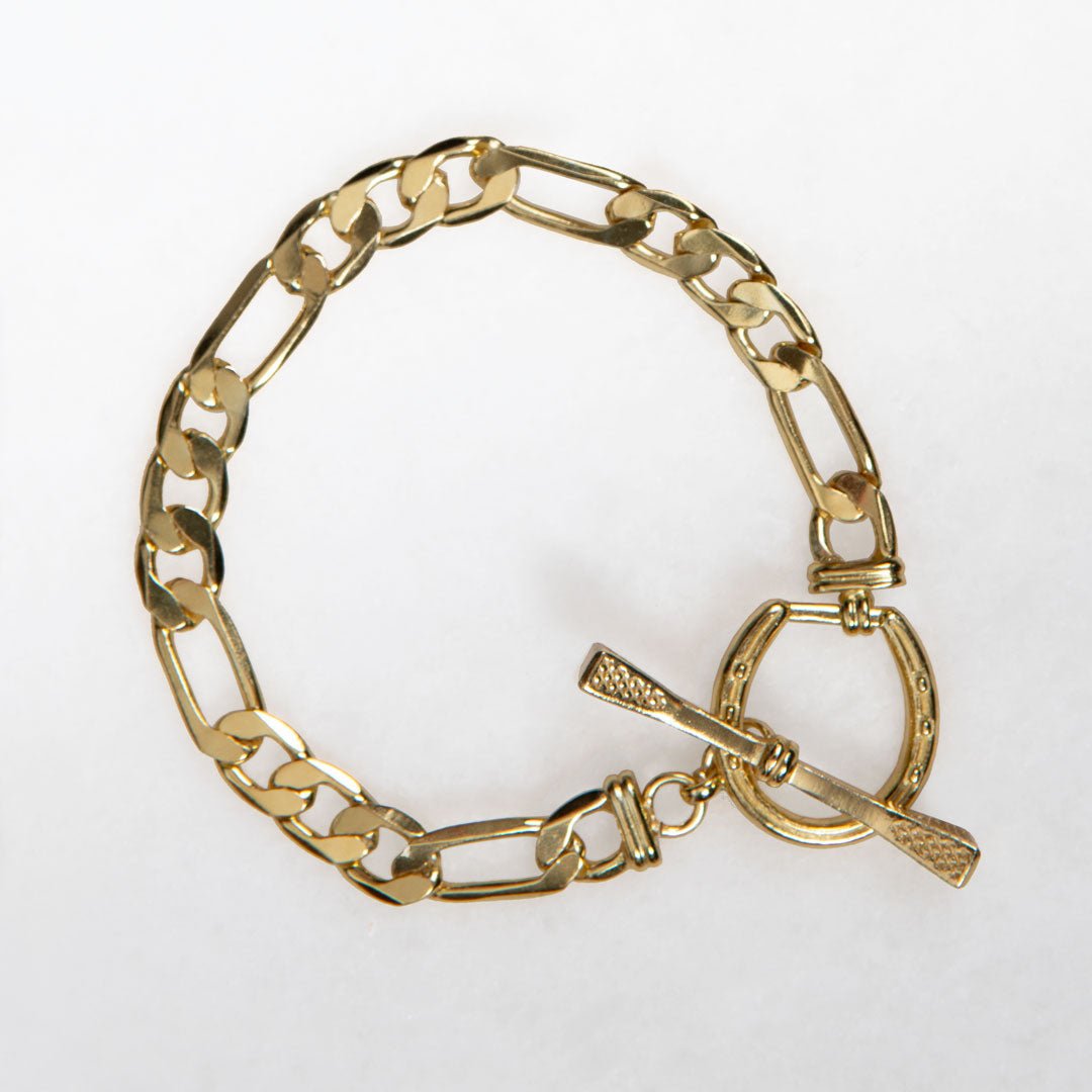 Urban Equestrian  Cortina - Cuban Chain Horseshoe Necklace in Gold