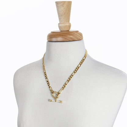 Urban Equestrian  Cortina - Cuban Chain Horseshoe Necklace in Gold