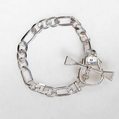 Urban Equestrian  Cortina - Cuban Chain Western Necklace in Silver