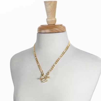 Urban Equestrian  Cortina - Cuban Chain Horse Stirrup Bracelet in Gold