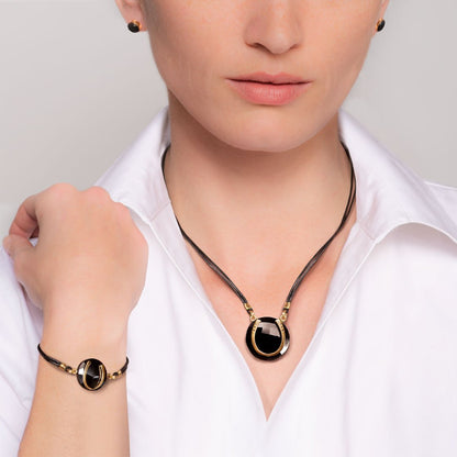 Urban Equestrian  Crystal Gemstone - 14K Gold Vermeil Round Stud Earrings