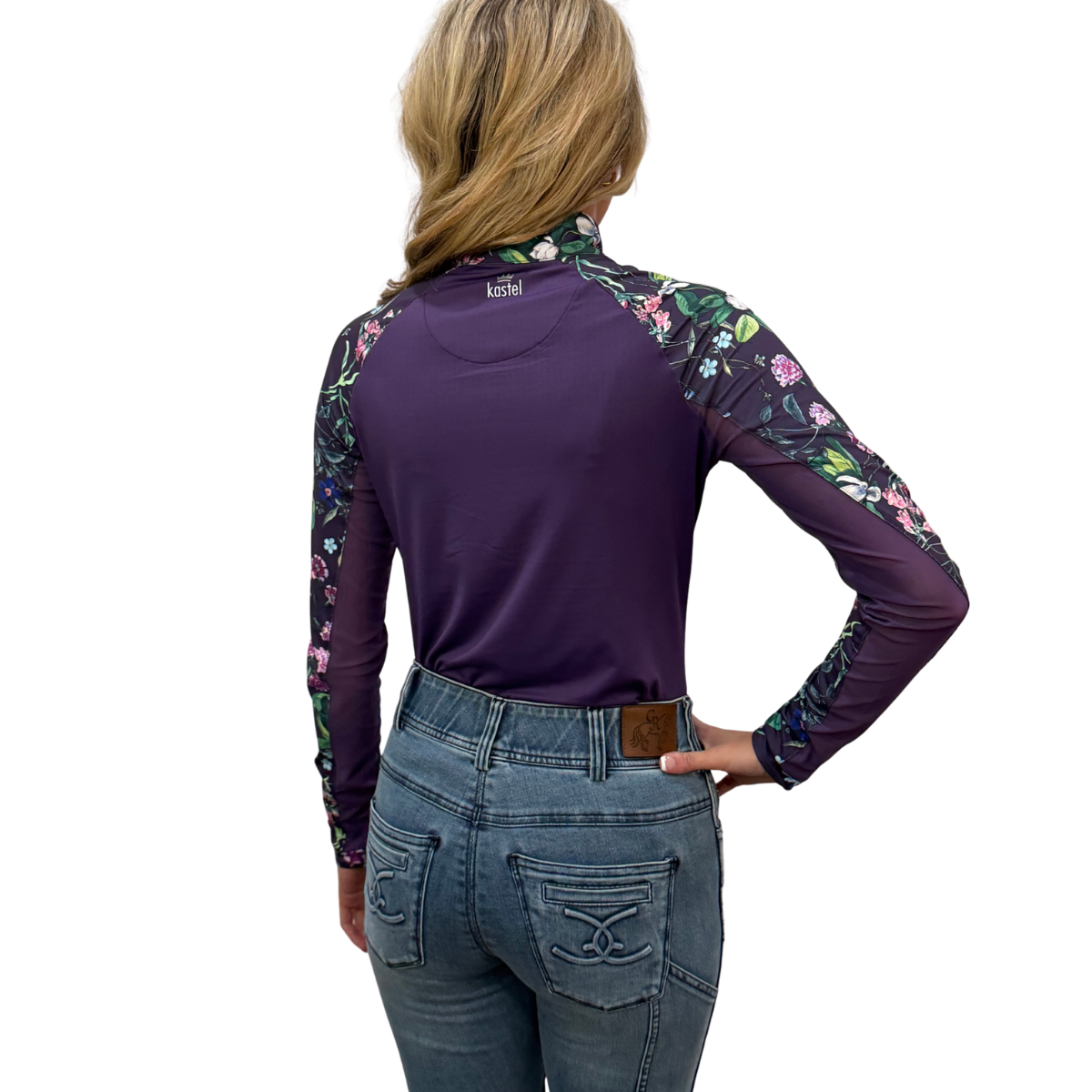 Kastel Women's 1/4 Zip Raglan Long Sleeve Shirt