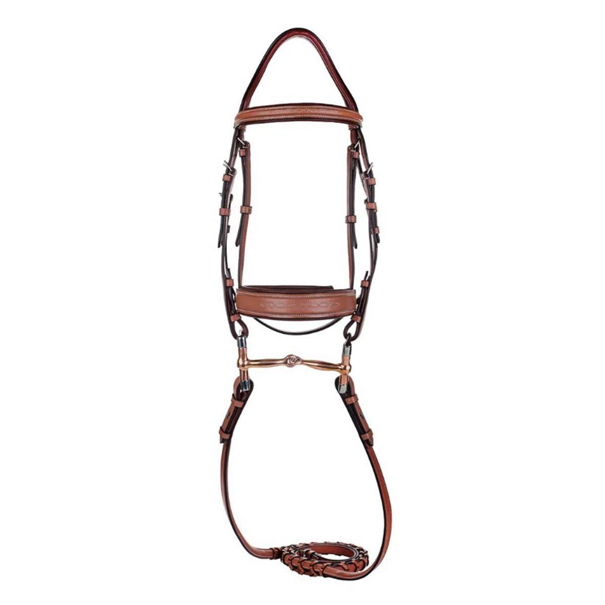 Laureate by Henri de Rivel Fancy Stitched Bridle with Wide Caveson and Laced Reins - Sale