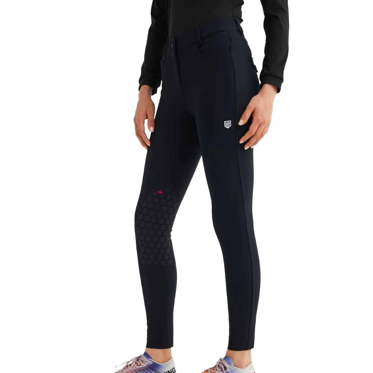 Maya Delorez Women's Half Seat Athlete Breeches-Black-Size View