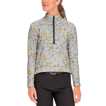 Kastel Dove Vintage Jacobean Scuba Pullover 1/2 Zip