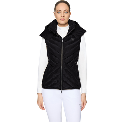 Samshield Women's Chamonix Light Puffer Vest, black, Front view