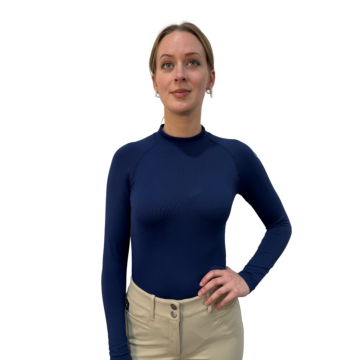 Equiline Women's Ceam Seamless Long Sleeve Polo