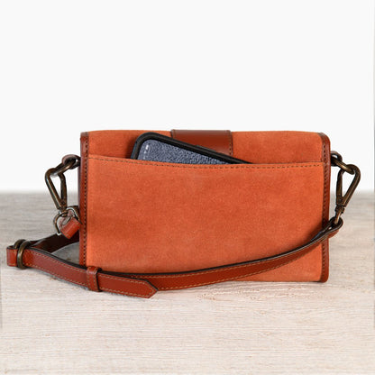Urban Equestrian  Dalton - Horse Bit Crossbody Luxury Leather Handbag in Cognac on Cognac