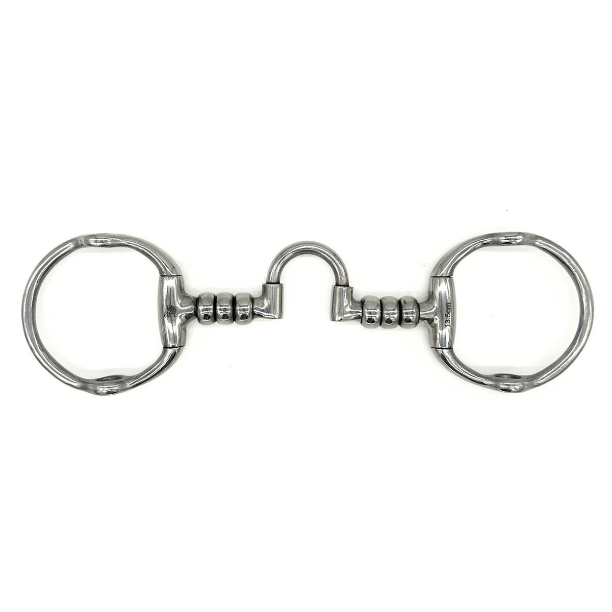 Jake Adams Stainless Steel Cherry Roller Fixed Gag with Low Correction Port Bit