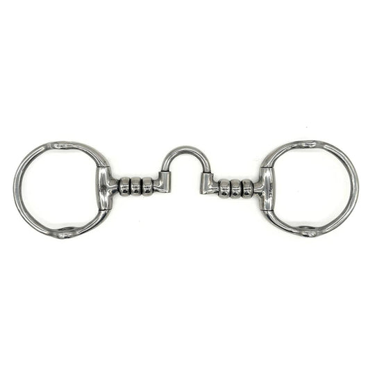 Jake Adams Stainless Steel Cherry Roller Fixed Gag with Low Correction Port Bit