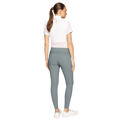 Samshield Women's Clara Air Knee Grip High Waist Breeches Model View in Granit