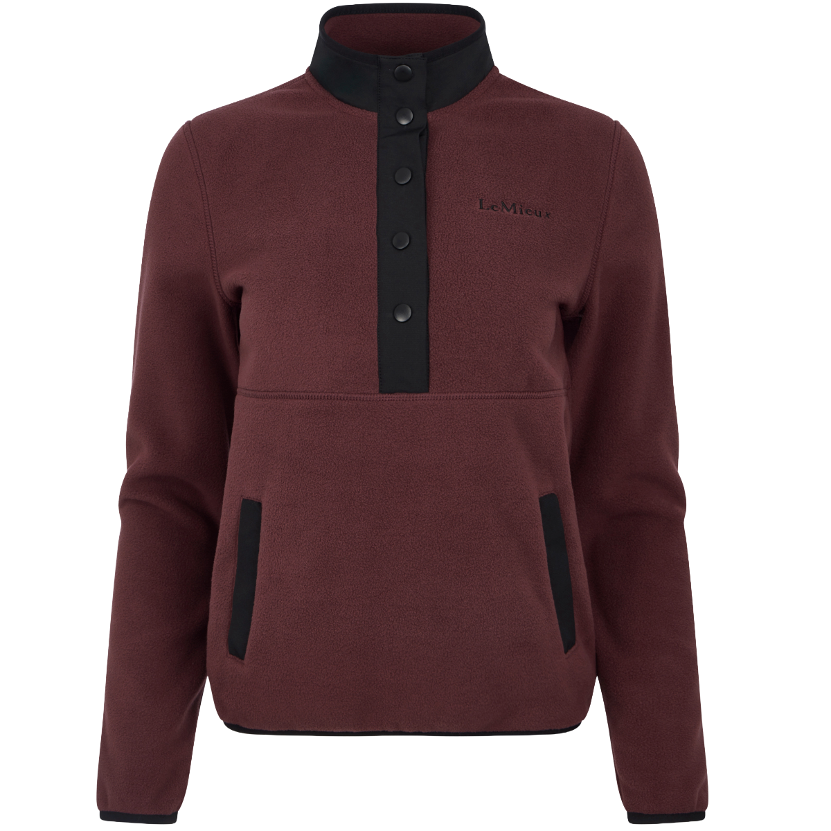 LeMieux Women's Piper Popper Fleece Pullover-Bramble-Front View