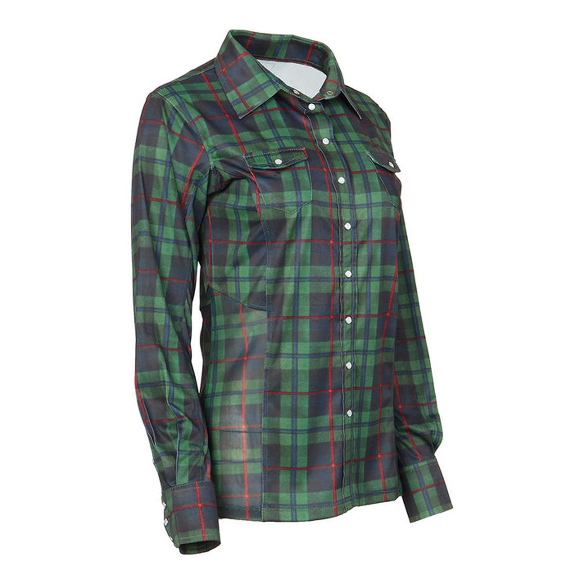 Dapplebay Women's Holiday Plaid Western Top