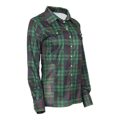 Dapplebay Women's Holiday Plaid Western Top