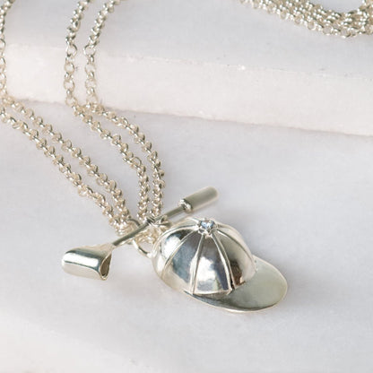 Urban Equestrian  Derby Day - Jockey Necklace in Silver