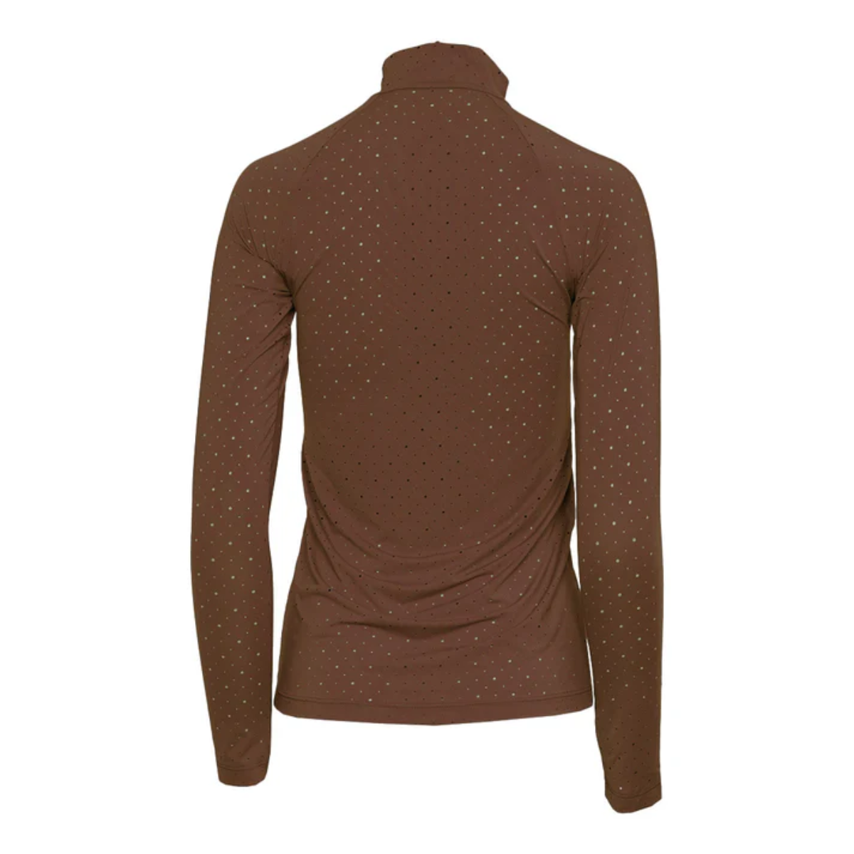 Dapplebay Women's Aircut Mock Neck Long Sleeve Top