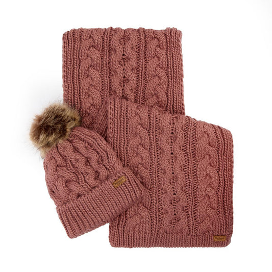 Barbour Penshaw Beanie & Scarf Gift Set