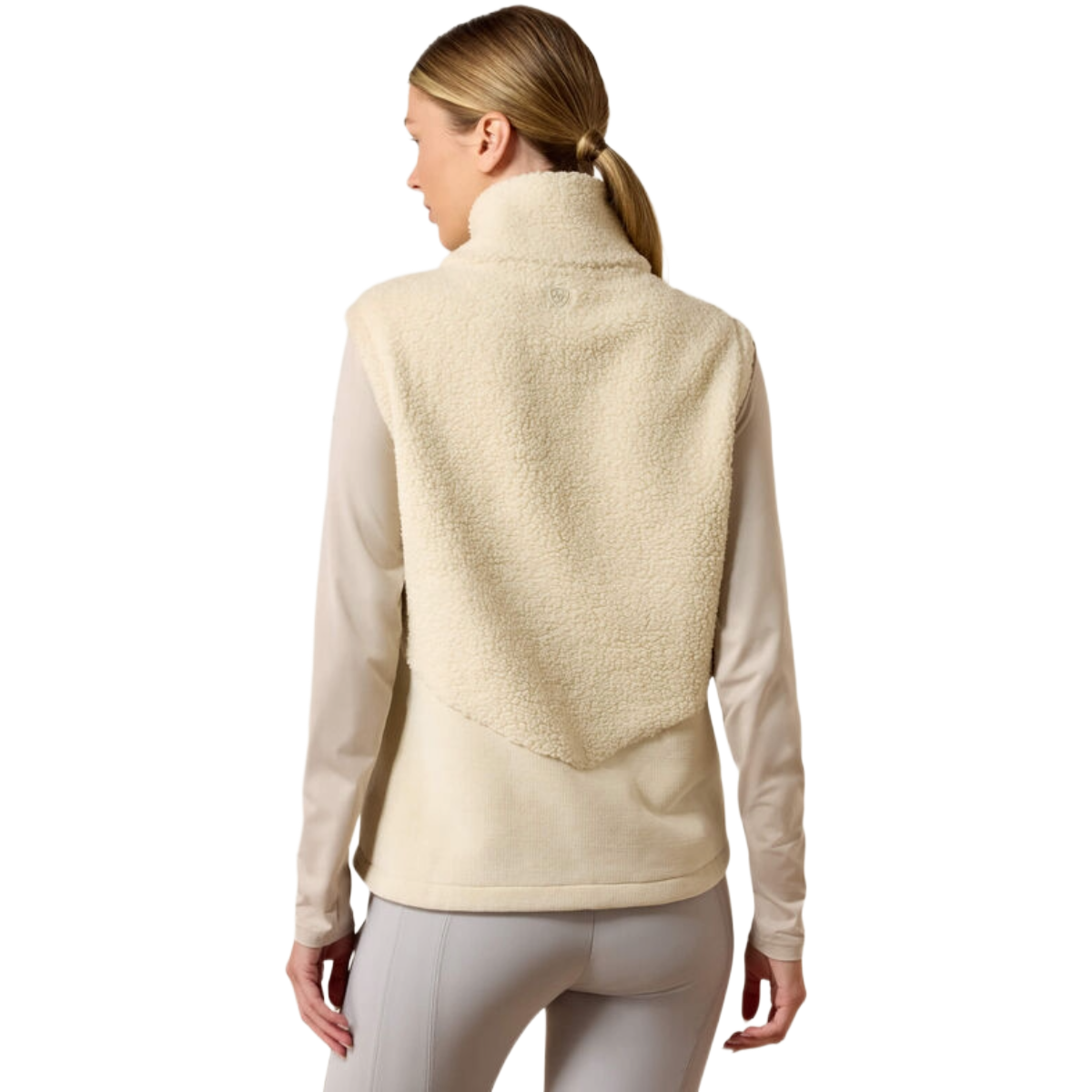 Ariat Women's Laviolette Full Zip Vest model view in Almond milk