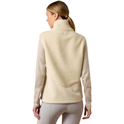 Ariat Women's Laviolette Full Zip Vest model view in Almond milk