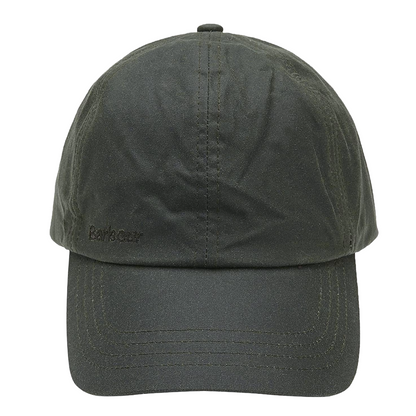 Barbour Wax Sports Cap, Sage,  front view