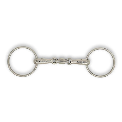 Jake Adams Double Jointed Whistle Mouth Loose Ring Bit