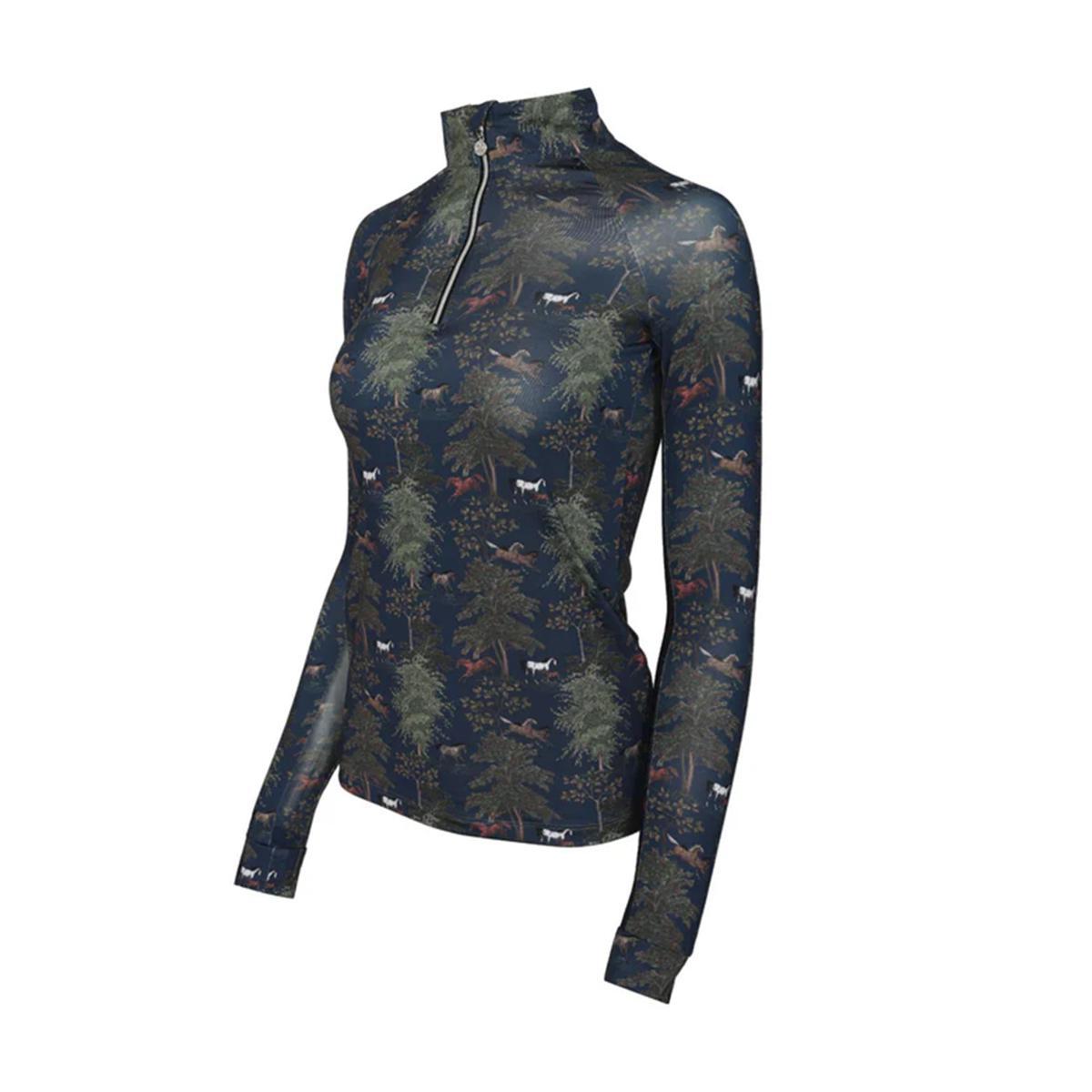 Dapplebay Women's Autumn Toile 1/4 Zip Riding Top