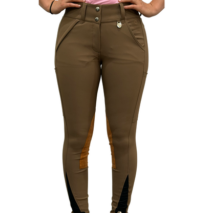 Dapplebay Women's Sport Suede Knee Patch Breeches
