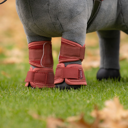 LeMieux Toy Pony Over Reach Boots, russet, model view