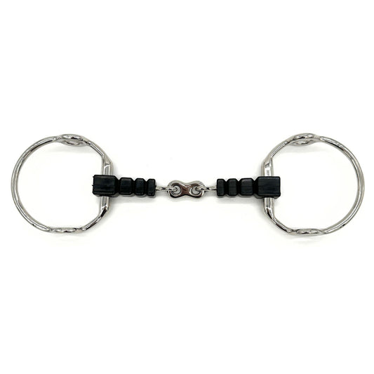 AJR Rubber Block With French Link Fixed Gag Bit