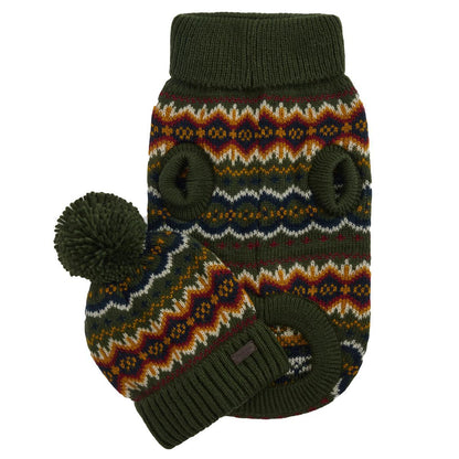 Barbour Case Fair Isle Dog Gift Set