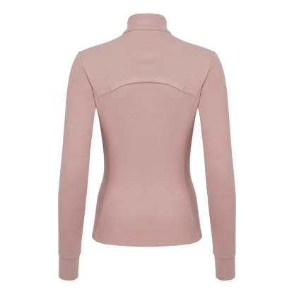 LeMieux Women's Frances Quarter Zip Fleece-Wild Rose-Back View