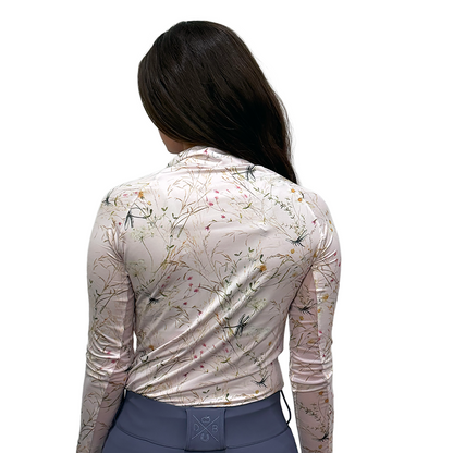 Dapplebay Dragonfly Meadow 1/4 Zip Long Sleeve Riding Top