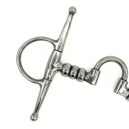 Jake Adams Stainless Steel Cherry Roller Full Cheek with Low Correction Port Bit