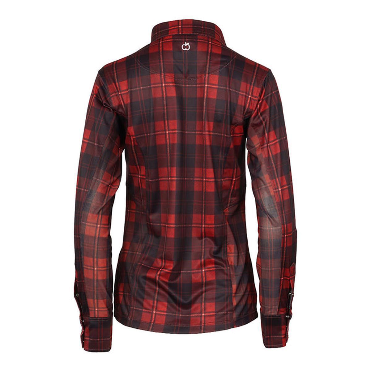 Dapplebay Women's Holiday Plaid Western Top